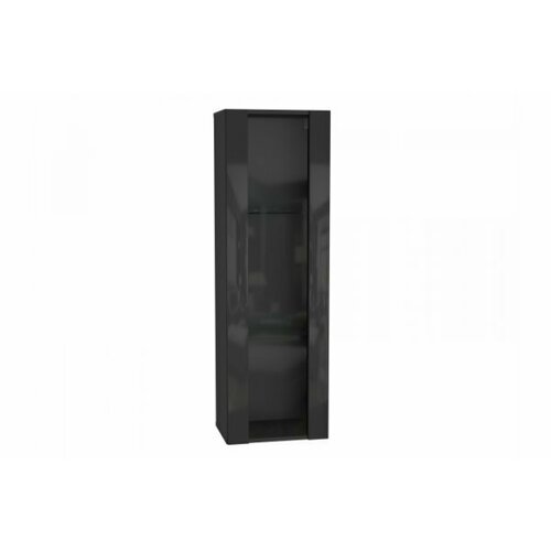 Шкаф навесной Поинт ТИП-21 (Улучшенная фурнитура) - Черный / Черный глянец