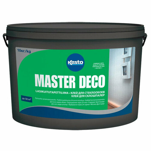 Клей для стеклообоев kesto master deco 10кг арт т6508312к 7923₽