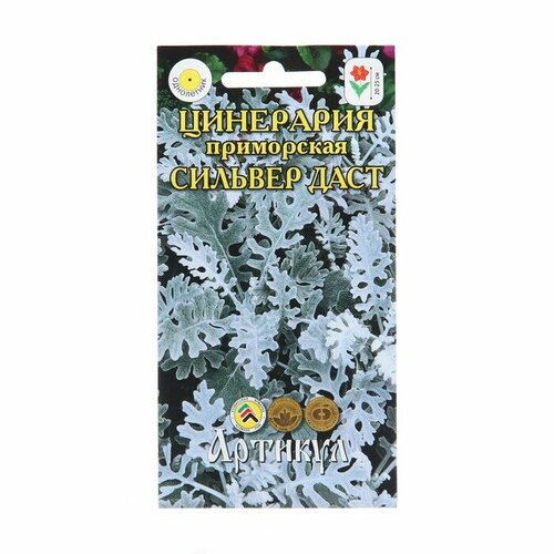 Семена Цветов Цинерария Сильвер Даст, 0 ,05 г семена цветов цинерария серебряная 0 2 г поиск