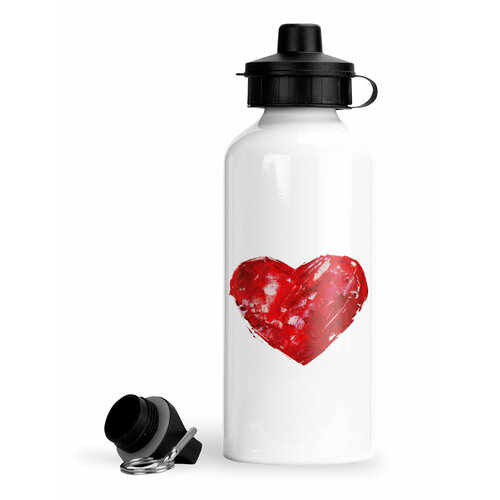 фото Спортивная бутылка сердце маслом luzimuzi