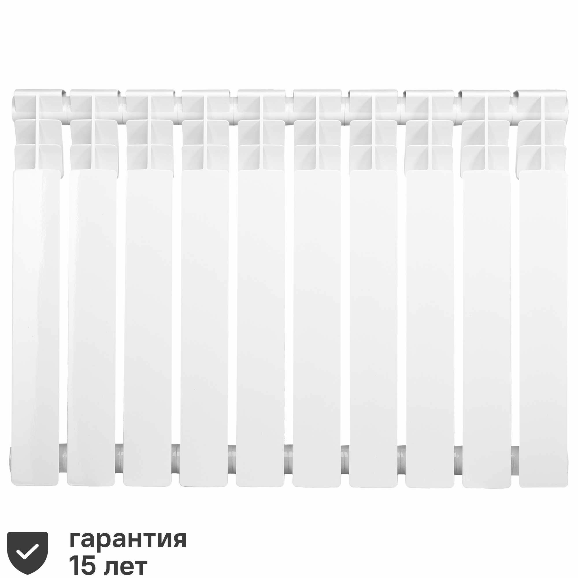 фото Радиатор Monlan Bimetal 500/80 биметалл 10 секций боковое подключение цвет белый