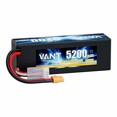 Аккумулятор LiPo Vant - 11.1В 5200мАч 50C (3S, Hardcase, разъём XT60)