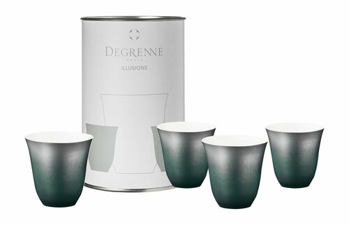 Набор из 4х кофейных чашек меняющих цвет 70 мл / Degrenne Illusions Sencha Cups Set