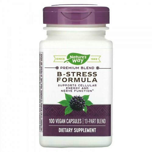 Nature's Way B-Stress Formula (Комплекс витаминов группы B) 100 веганских капсул