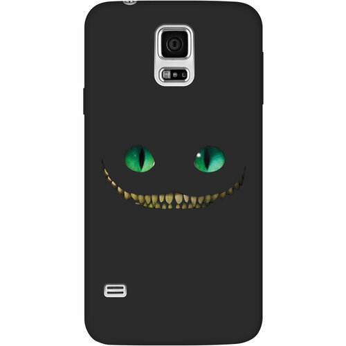 Матовый Soft Touch силиконовый чехол на Samsung Galaxy S5, Самсунг С5 с 3D принтом Cheshire Cat черный матовый soft touch силиконовый чехол на samsung galaxy s5 самсунг с5 с 3d принтом allergy w черный