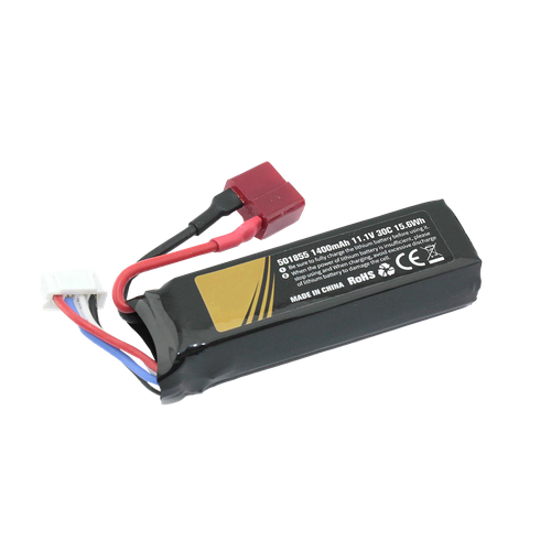 Аккумулятор для радиоуправляемой модели 11.1V 1400mAh 401855 разъем T-plug Li-Pol аккумулятор li pol 11 1v 401855 1400mah разъем t plug