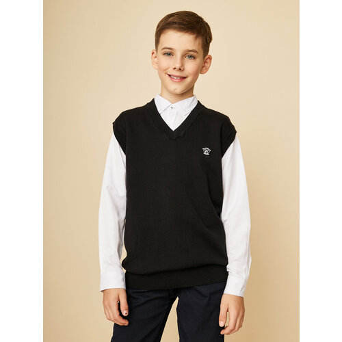 фото Жилет l'addobbo, размер 128, черный