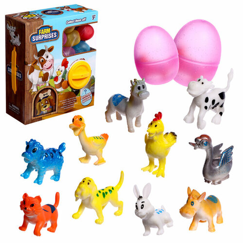 SUI Набор игрушек-сюрпризов в шаре «Домашние животные»
