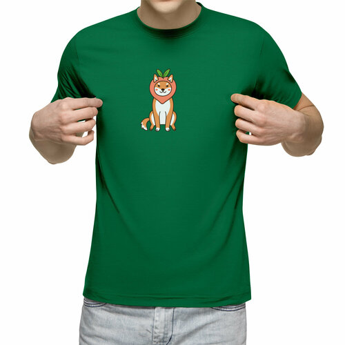 Футболка Us Basic, размер L, зеленый мужская футболка собачка корги персик m зеленый