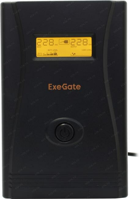 Источник бесперебойного питания Exegate EP285517RUS 2000VA/1200W, LCD, AVR, 6*IEC-C13, RJ45/11, USB, blac - фото №9