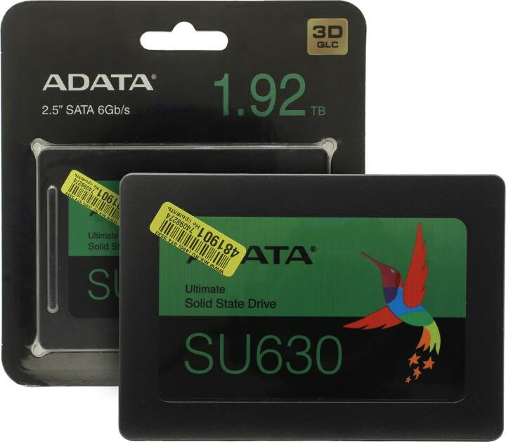 Накопитель SSD 2.5'' ADATA Ultimate SU630 1.92TB SATA 6Gb/s QLC 520/450MB/s IOPS 40K/65K MTBF 1.5M - фото №14