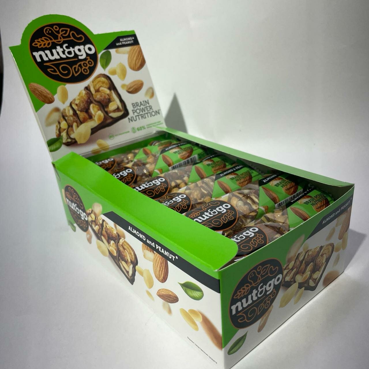 Батончик Nut and Go арахисовая паста KDV, 18шт