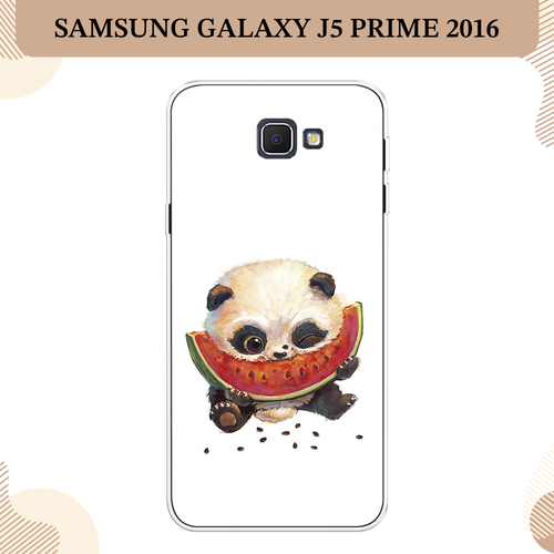 Силиконовый чехол Малыш панды с арбузом на Samsung Galaxy J5 Prime 2016 / Самсунг Галакси J5 Prime 2016