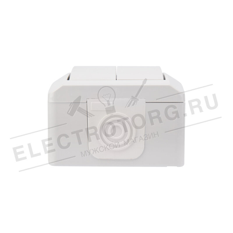 KR-78-0832 KRANZ Выключатель двухклавишный INDUSTRIAL IP54, о/у, белый - фото №12
