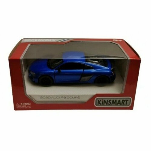 Машинка игрушечная Kinsmart Audi R8 Coupe 2020 1:36 (синяя), арт. КТ5422/2 машина audi r8 coupe 2020 желтая kinsmart инерционная 1 36