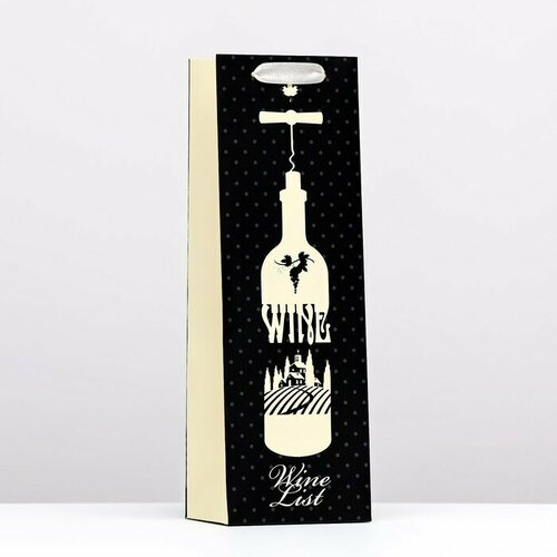 SUI Пакет под бутылку «Life in wine», 12 x 36 x 9 см