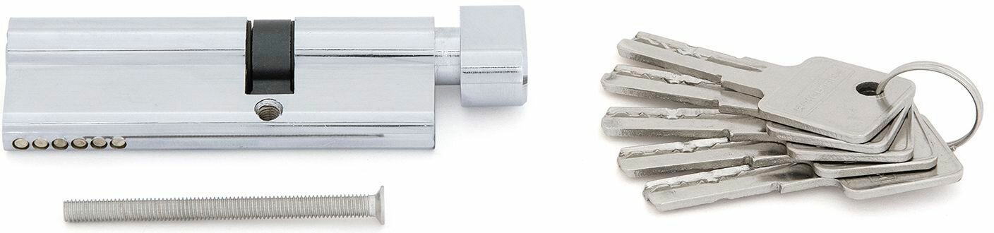 Замок Palladium Цилиндр мех 90 /35x55/ c bk cp - фото №10