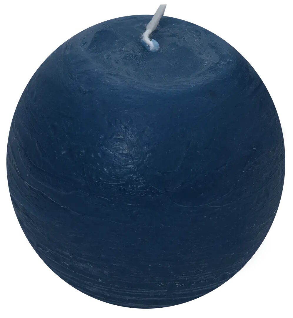 Свеча-шар «Рустик» 8 см цвет тёмно-синий