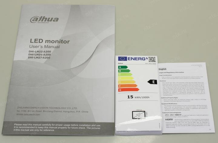 Монитор 22" Dahua VA, 1920x1080 (16:9), 75Hz, 5ms, 178°/178°, 200cd, VGA, HDMI, с ультратонкой рамкой, светодиодная подсветка, черный - фото №4
