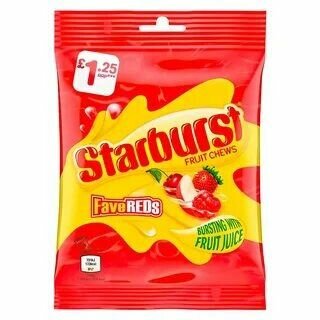 Жевательные конфеты Starburst Fave Reds со вкусом красных фруктов, 127 гр. (Германия)