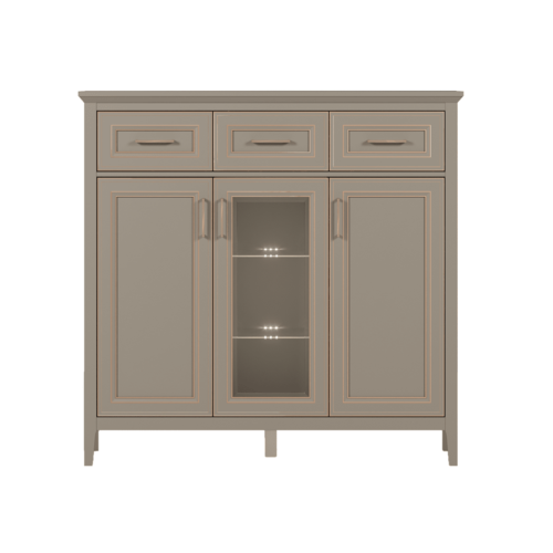 Тумба-витрина с подсветкой Classic глиняный серый KOM1W2D3S 48642₽