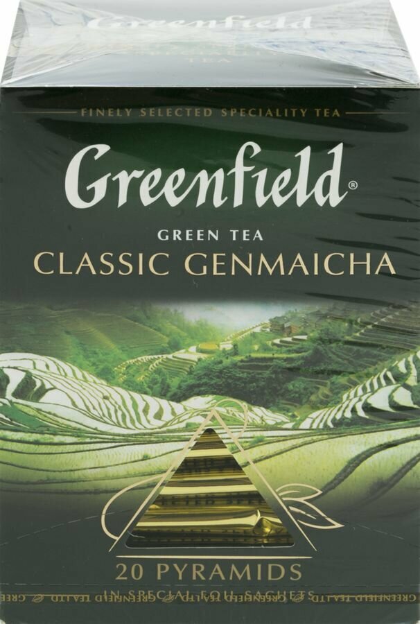 Чай зеленый Greenfield Classic Genmaicha с воздушным рисом, 20x1,8 г - фото №16