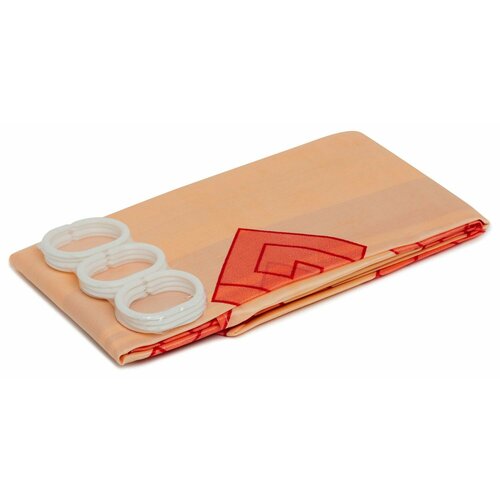 Штора для ванны VANSTORE Ромбы 180х200 см розовая