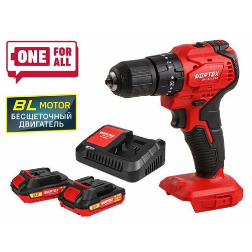 Аккум ударная дрель-шуруповерт WORTEX BD 2030-1 DLi в чем ALL1 мега акция бесщет 18 В 55 Нм 2 180 В 22 Ач АКБ И ЗУ бесщет ударный 2 ск 14130₽