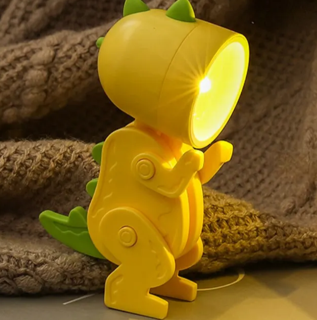 Светильник и подставка для телефона, светодиодный "Динозавр", желтый
