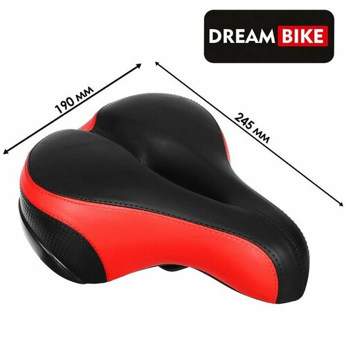 фото Седло для велосипеда dream bike комфорт, цвет красный (2945903)