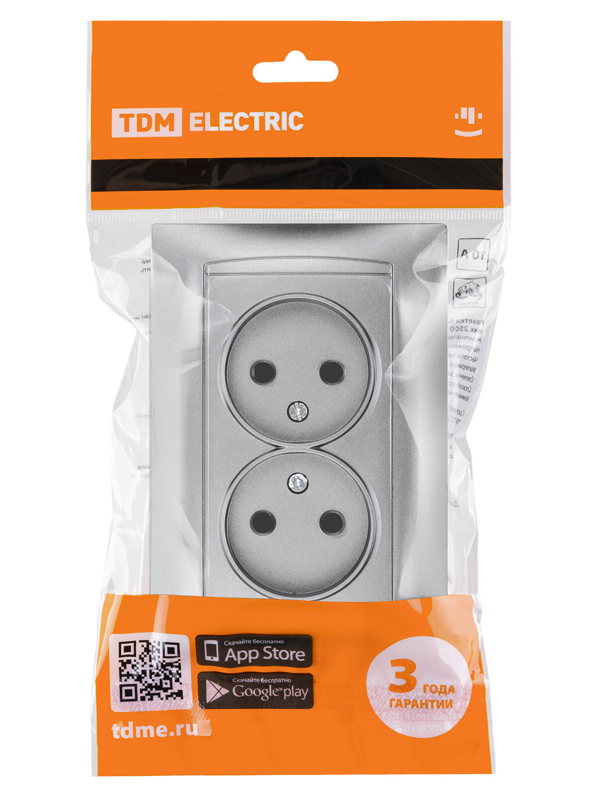 Розетка двойная 2P TDM Electric - фото №4