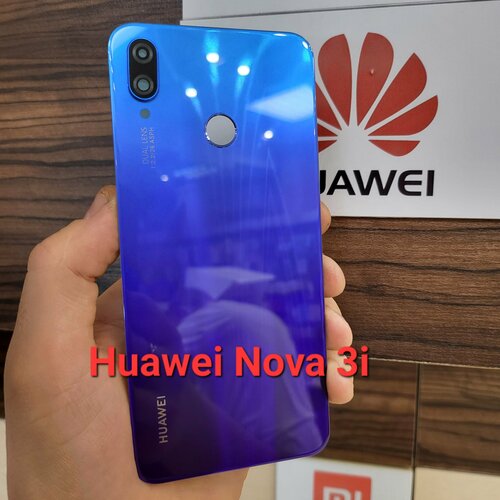 Крышка для Huawei Nova 3i (заднее стекло) хорошее качество цвет: сине-фиолетовый