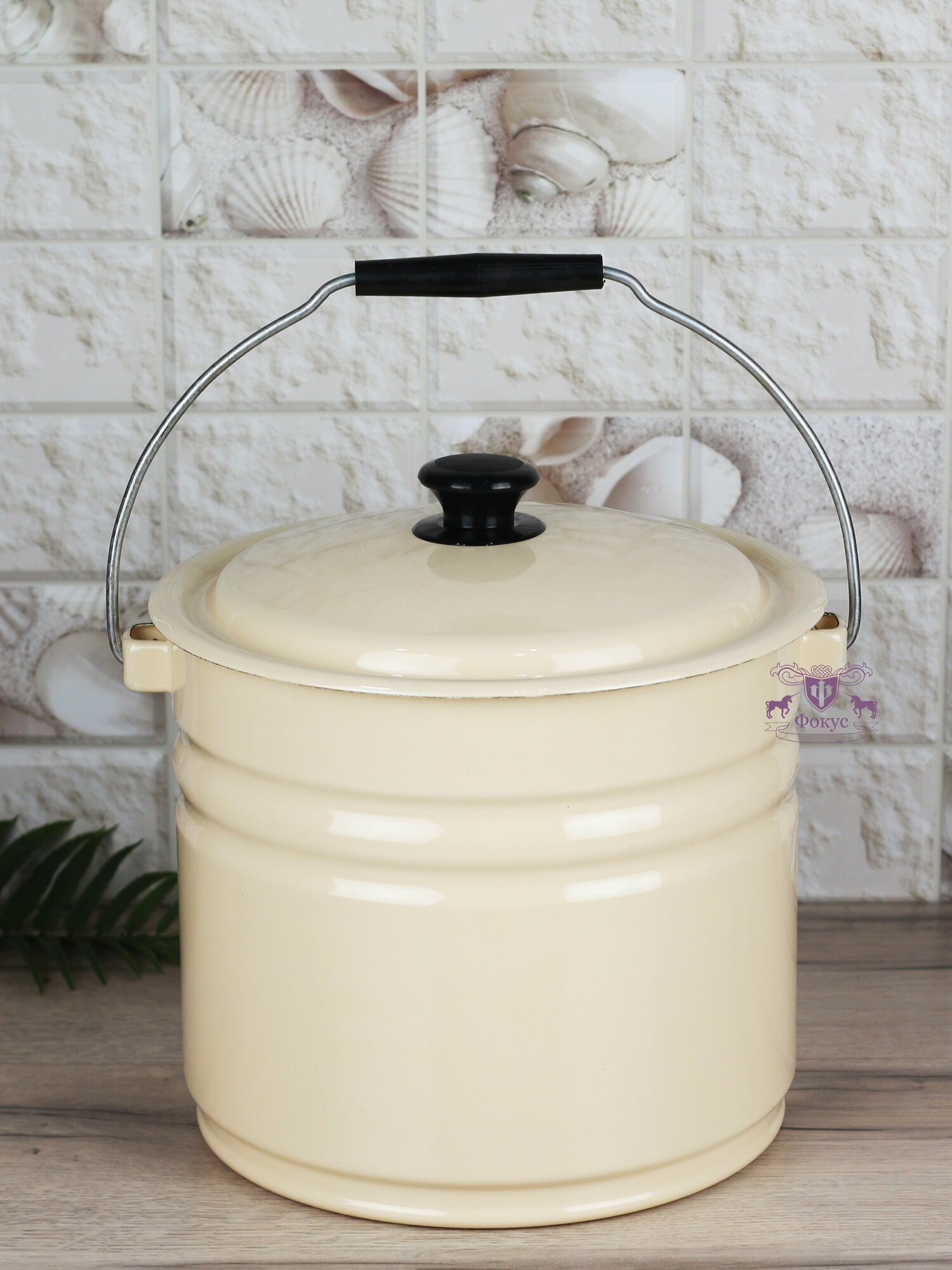 фото Ведро КМЗ 10,0л с крышкой Восточные дары