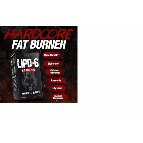 Lipo-6 Hardcore, 60 капсул жиросжигатель для похудения кетоформ 1 шт 20 капсул