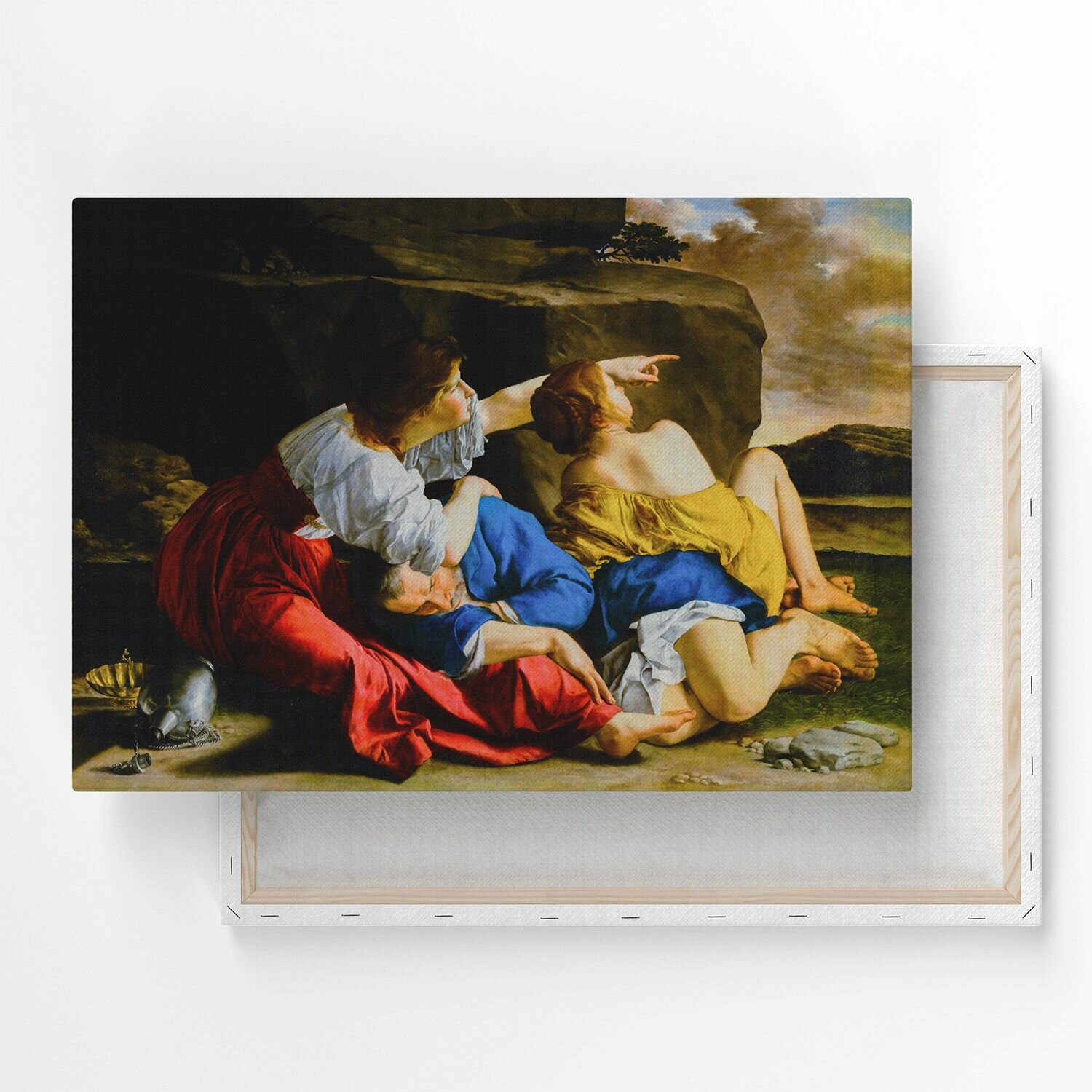 Картина на холсте, репродукция / Орацио Джентилески - Lot and His Daughters / Размер 30 x 40 см