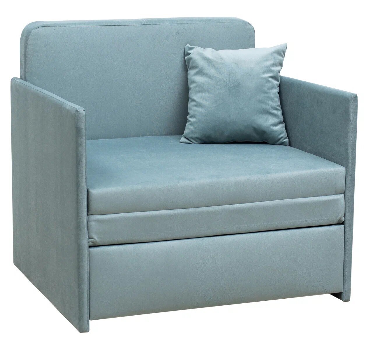 фото Прямой диван Komfort S Мини Дариуш Велюр Бирюзовый