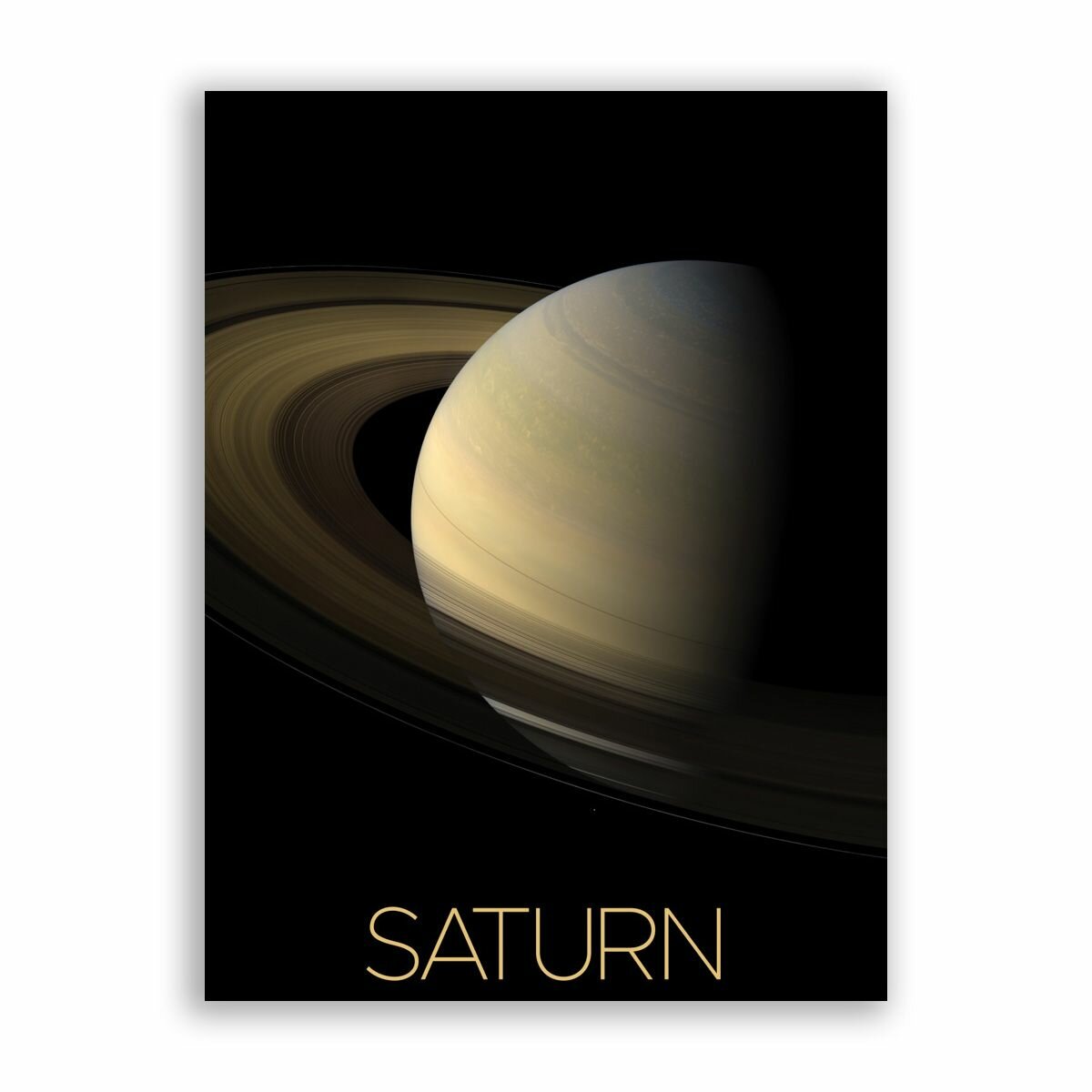 Постер плакат на бумаге / NASA (Коллекция Постеров) - Saturn / Сатурн / Размер 80 x 106 см