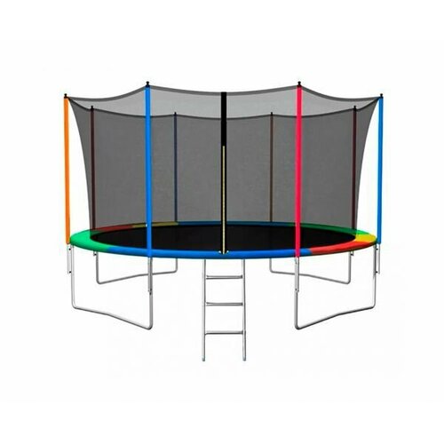 Батут с внутренней защитной сеткой DFC 14FT MutiColor батут arland премиум 14ft с внутренней сеткой