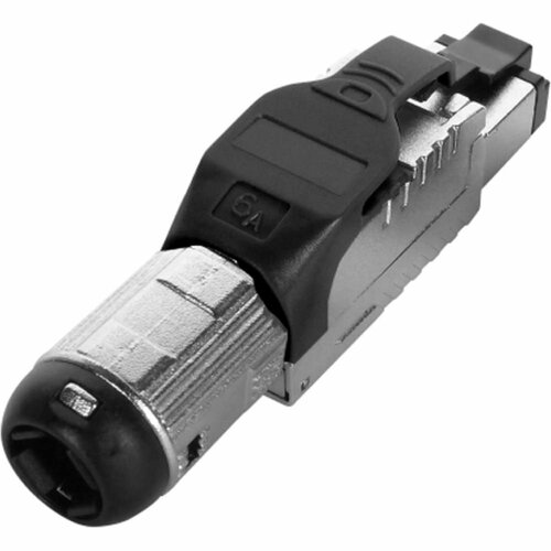 Экранированный разъем полевой оконцовки для одножильного кабеля Hyperline PLUE-8P8C-S-C6A-SH-BK 3540₽