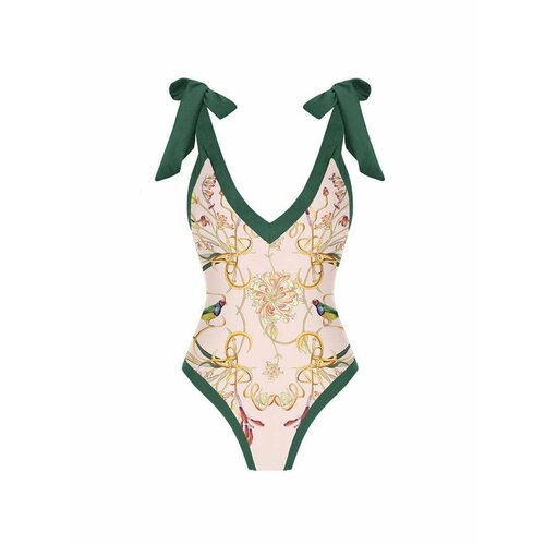 фото Купальник , размер m, зеленый, розовый wasabi trend