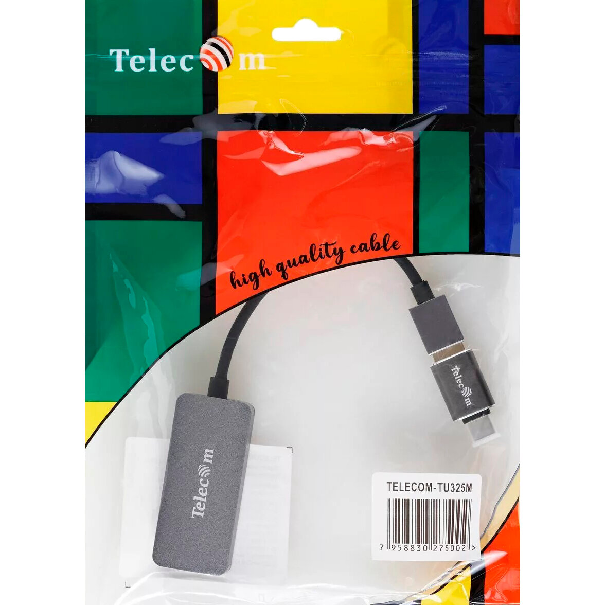 Кабель-переходник USB 3.0-->RJ-45 2.5G Ethernet, and TypeC адаптер 0.15м Telecom <TU325M> VCOM Кабель-переходник Telecom USB 3.0/RJ45 (TU325M) - фото №6