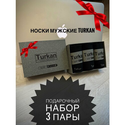 фото Носки turkan, 3 пары, размер 41-46, черный