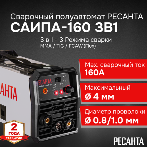 Сварочный полуавтомат РЕСАНТА САИПА-160 3в1 1024800₽