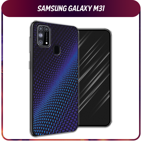 Силиконовый чехол на Samsung Galaxy M31 / Самсунг Галакси M31 Синий карбон