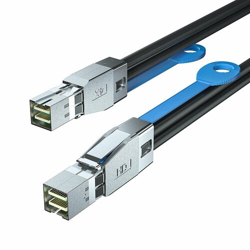 Кабель EXTernal Mini SAS HD SFF-8644 - EXTernal Mini SAS HD SFF-SFF-8644 2.0 м external mini sas hd sff 8644 to qsfp sff 8436 hybrid sas cable 30awg 100 ohm 2 m 6 6ft