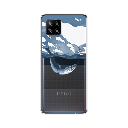 Силиконовый чехол на Samsung Galaxy A42 / Самсунг Галакси A42 Большой кит, прозрачный