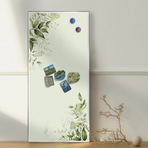 Изображение товара Магнитная настенная доска Артборд "Нежность" полимерная для хранения магнитов, с горизонтальным и вертикальным креплением, для дома и офиса, в тонком алюминиевом багете, 75х34 см