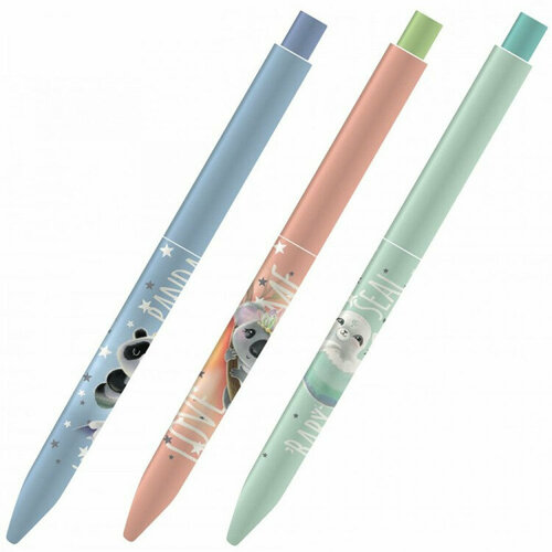 Ручка шариковая не прозрачный корпус (BrunoVisconti) FunClick. Милота зашкаливает, синяя, 0,7мм арт.20-0297/01, Ст.27. Количество в наборе 27 шт.