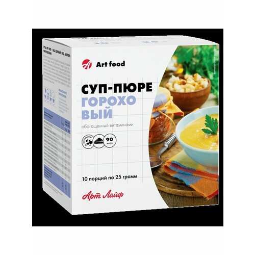 Суп- пюре гороховый(с сухариками), 10 порций
