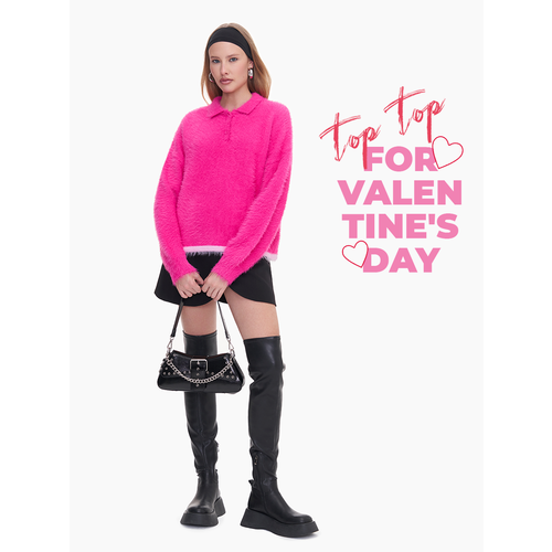 фото Свитер toptop, размер 44, фуксия